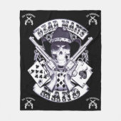 Aces and Aights Dead Man's Hand Cowboy Skull Fleecedecke (Vorderseite)