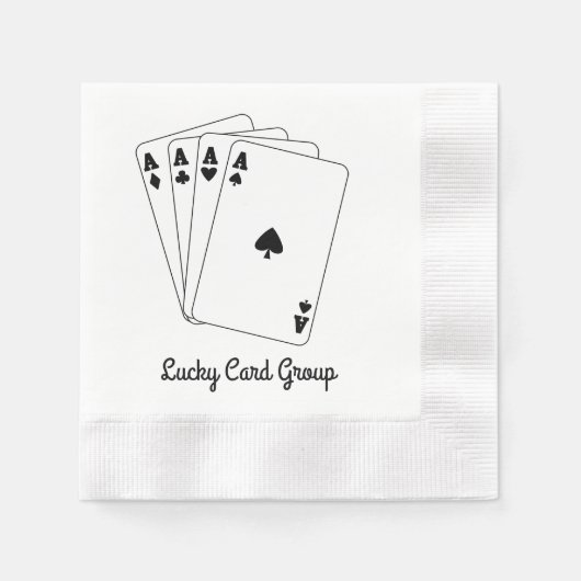 Aces Cards Individuelle Name Serviette (Vorderseite)