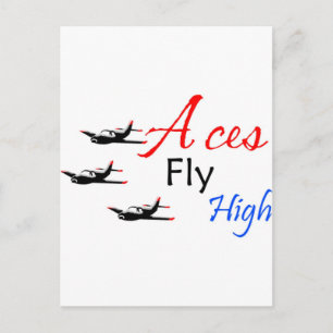Aces fliegen hoch postkarte