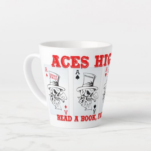 Aces High MC Latte Tasse (Linke Ecke)