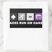 Aces laufen auf dem Cake Sticker Dark (Tasche)
