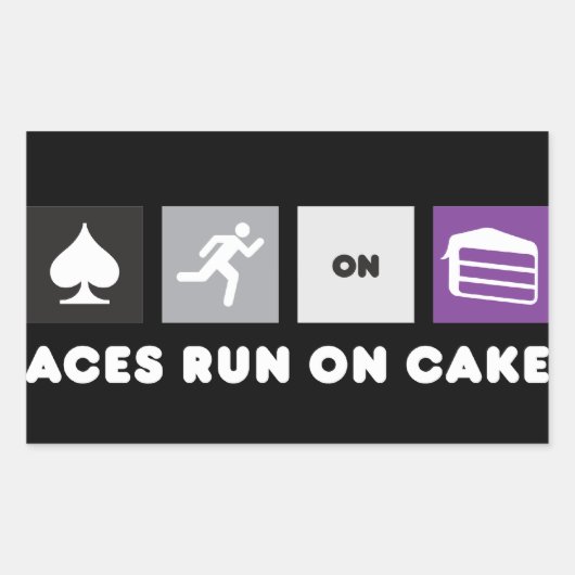 Aces laufen auf dem Cake Sticker Dark (Vorderseite)