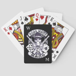 Aces n Acht Tote Hand Persönliches Monogramm Spielkarten