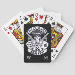 Aces n Acht Tote Hand Persönliches Monogramm Spielkarten