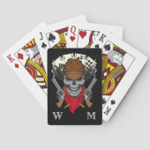 Aces n Aight Dead Man's Hand Cowboy Monogramm Spielkarten (Rückseite)