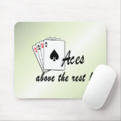 Aces oberhalb der Erholung Green Mousepad (Mit Mouse)