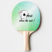 Aces oberhalb der Erholung Green Tischtennis Schläger (Rückseite)