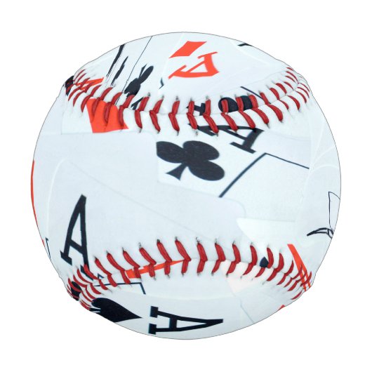 Aces Poker Cards Muster, Baseball. Baseball (Vorderseite)