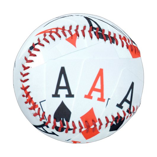 Aces Poker Cards Muster, Baseball. Baseball (Vorderseite Links)