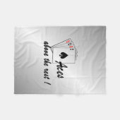 Aces Poker Hand Fleecedecke (Vorderseite (Horizontal))