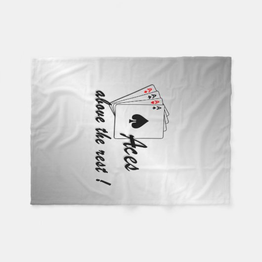 Aces Poker Hand Fleecedecke (Vorderseite (Horizontal))