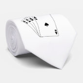 Aces Poker Hand Krawatte (Gerollt)