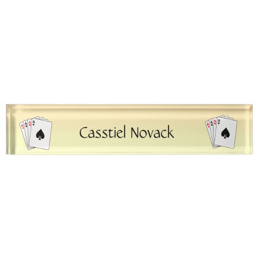 Aces Poker Handpersonal Namensplakette (Vorderseite)