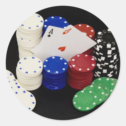 Aces Runder Aufkleber (Vorderseite)