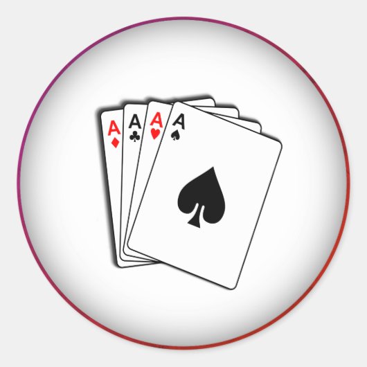 Aces Runder Aufkleber (Vorderseite)