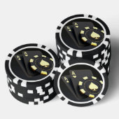 "Aces" schwarz Pokerchips (Stapel)