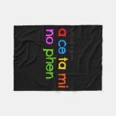 Acetaminophen Pronounce Funny Fleecedecke (Vorderseite (Horizontal))