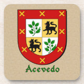Acevedo Family Shield Getränkeuntersetzer (Vorderseite)