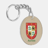 Acevedo Historischer Schild mit Flagge Spaniens Schlüsselanhänger (Vorderseite links)