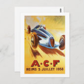 ACF Reims 3 Juillet 1938 Postkarte (Vorne/Hinten)