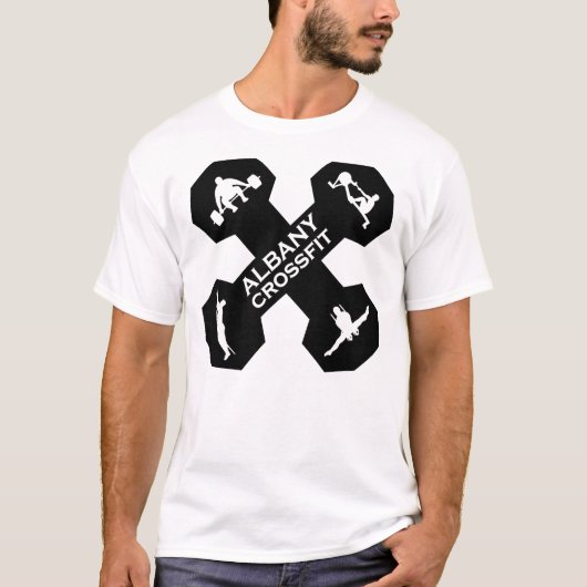 ACF schwarzes Dumbell T-Shirt (Vorderseite)