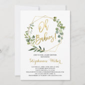 Ach Babies Grüne Babydusche Einladung (Vorderseite)