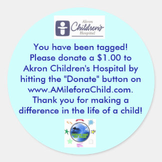 ACH, CNOH Logo, Sie wurden markiert! Bitte... Runder Aufkleber