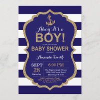 Ach, das ist ein Junge!Nautical Baby Shower Einlad