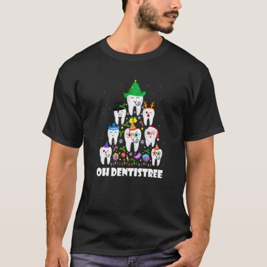 Ach, Dentistree Weihnachtsbaum Zahnstich Assis T-Shirt (Vorderseite)