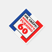 Ach, die französische Flagge 60. Geburtstag Serviette (Ecke)