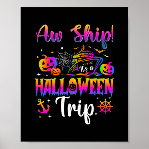 Ach du Schiff Es ist eine Halloween-Reise Familien Poster