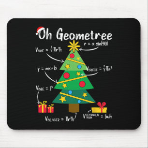 Ach geometrisch lustige Weihnachtsbaumgeometrie ma Mousepad