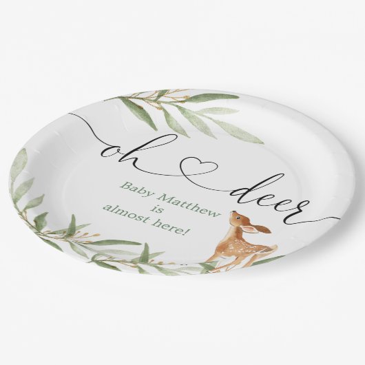 Ach Hirschgoldgrün Hirschbrause Pappteller (Schrägansicht)