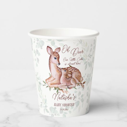 Ach Hirschwald-Babydusche Pappbecher (Rückseite)