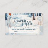 Ach Hirschwald Winter Windeln Raffle Babydusche Begleitkarte (Vorderseite)