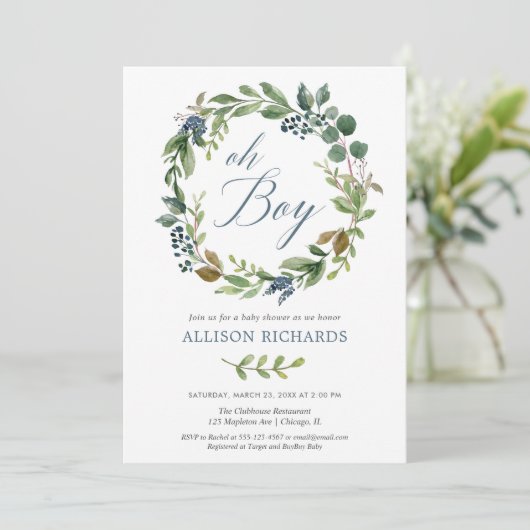 Ach, Junge Grüne Blätter dustig blühender blühende Einladung (Stehend Vorderseite)