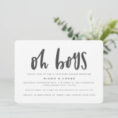 Ach Jungs Einladung zum Baby Duschbad (Stehend Vorderseite)