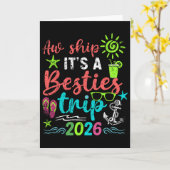 Ach Schiff, es ist ein Mädchen-Trip 2026 Kreuzfahr Karte (Gelbe Blume)