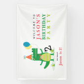 Ach, schläfst Niedlicher Alligator im Kindergeburt Banner (Vertikal)