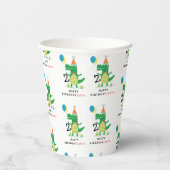 Ach, schläfst Niedlicher Alligator im Kindergeburt Pappbecher (Rechts)