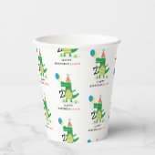 Ach, schläfst Niedlicher Alligator im Kindergeburt Pappbecher (Vorderseite)