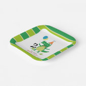 Ach, schläfst Niedlicher Alligator im Kindergeburt Pappteller (Gewinkelt)