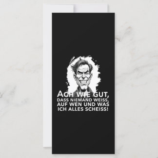Ach wie gut, dass niemand weiß, worauf ich...