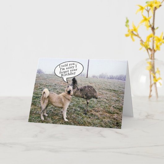 Achai & Emu Karte (Gelbe Blume)