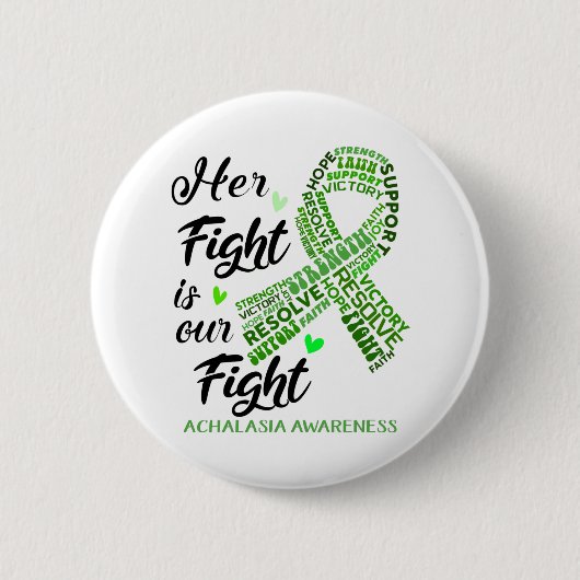 Achalasia Awareness Month Ribbon Geschenke Button (Vorderseite)