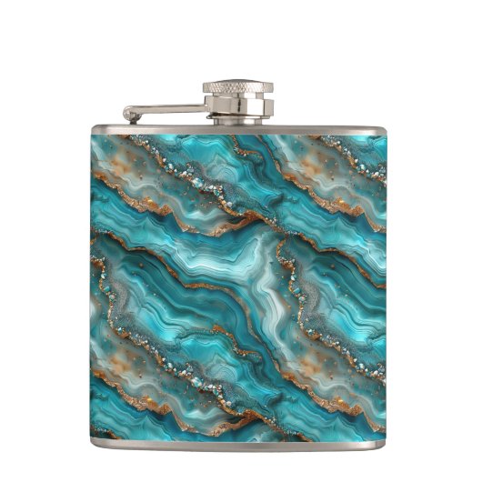 Achat-Druck-Flasche Flachmann (Vorderseite)