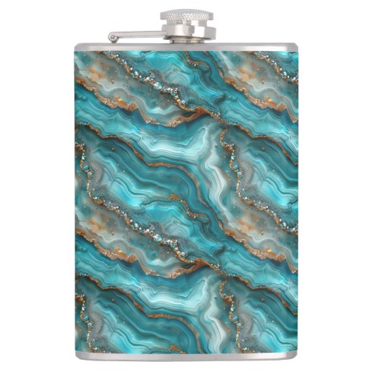Achat-Druck-Flasche Flachmann (Vorderseite)
