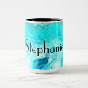 Achat-Edelstein-Geode-Kunst mit individuellem Name Tasse