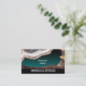 Achat-Felsen Geode Amethyst-Kristalle Visitenkarte (Stehend Vorderseite)