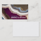 Achat-Felsen Geode Amethyst-Kristalle Visitenkarte (Vorne/Hinten)